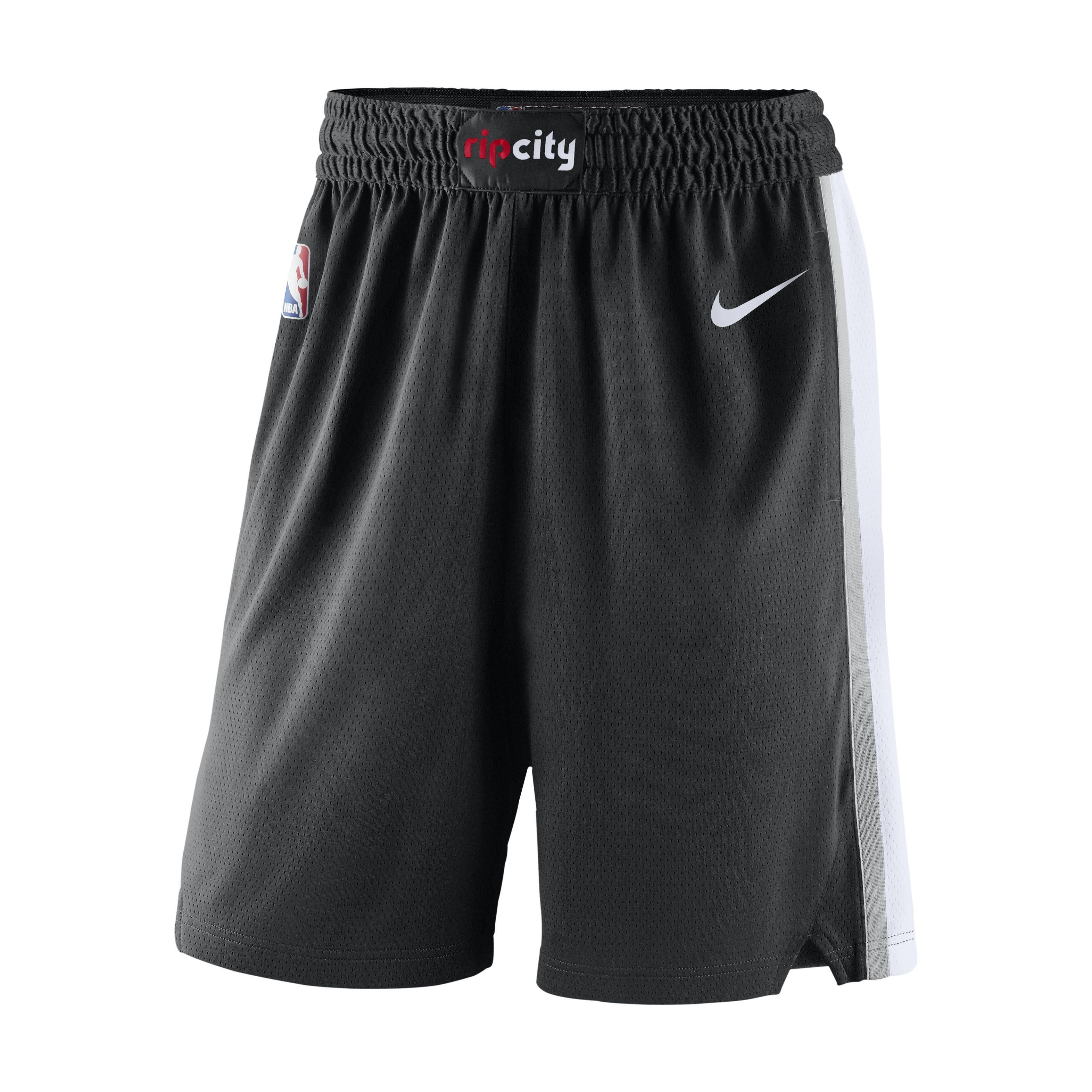 Nike Men's Portland Trail Blazers Dri-FIT Icon 18 NBA Swingman Shorts-Black